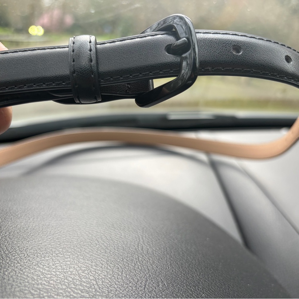 Elegant Black and Tan Women's Belt - Picture 3 of 16